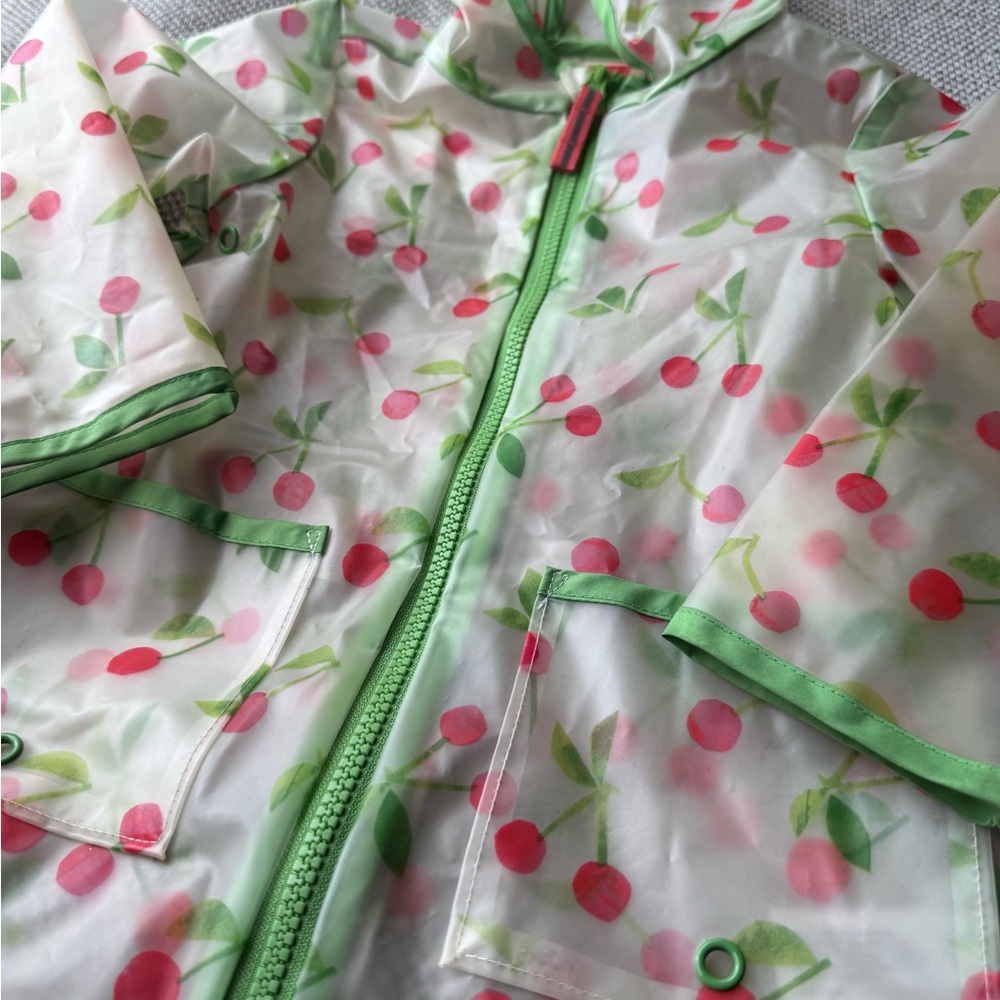 Cherry Print 3T Raincoat